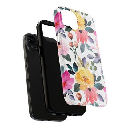 Blossoming Beauty – iPhone Series Case with Vibrant Watercolor Flowers