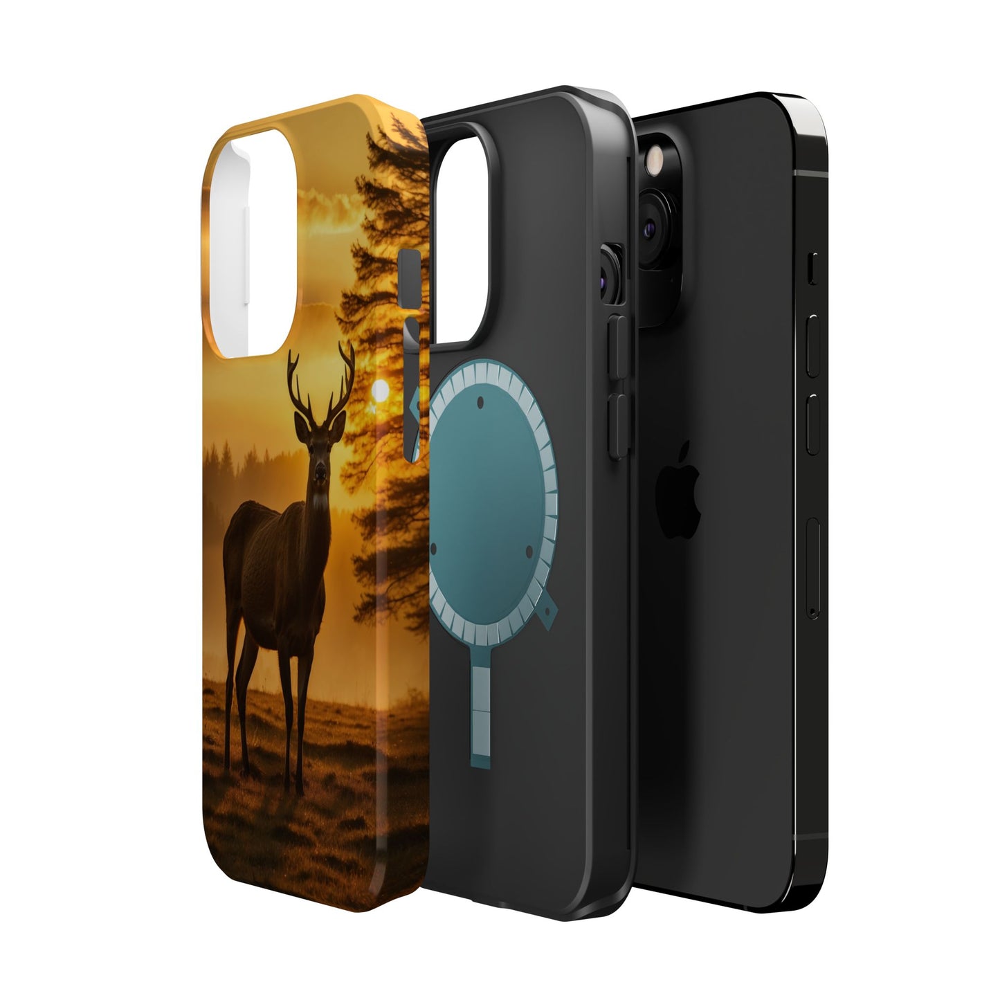 Sunset Majesty: Regal Stag – MagSafe iPhone Case