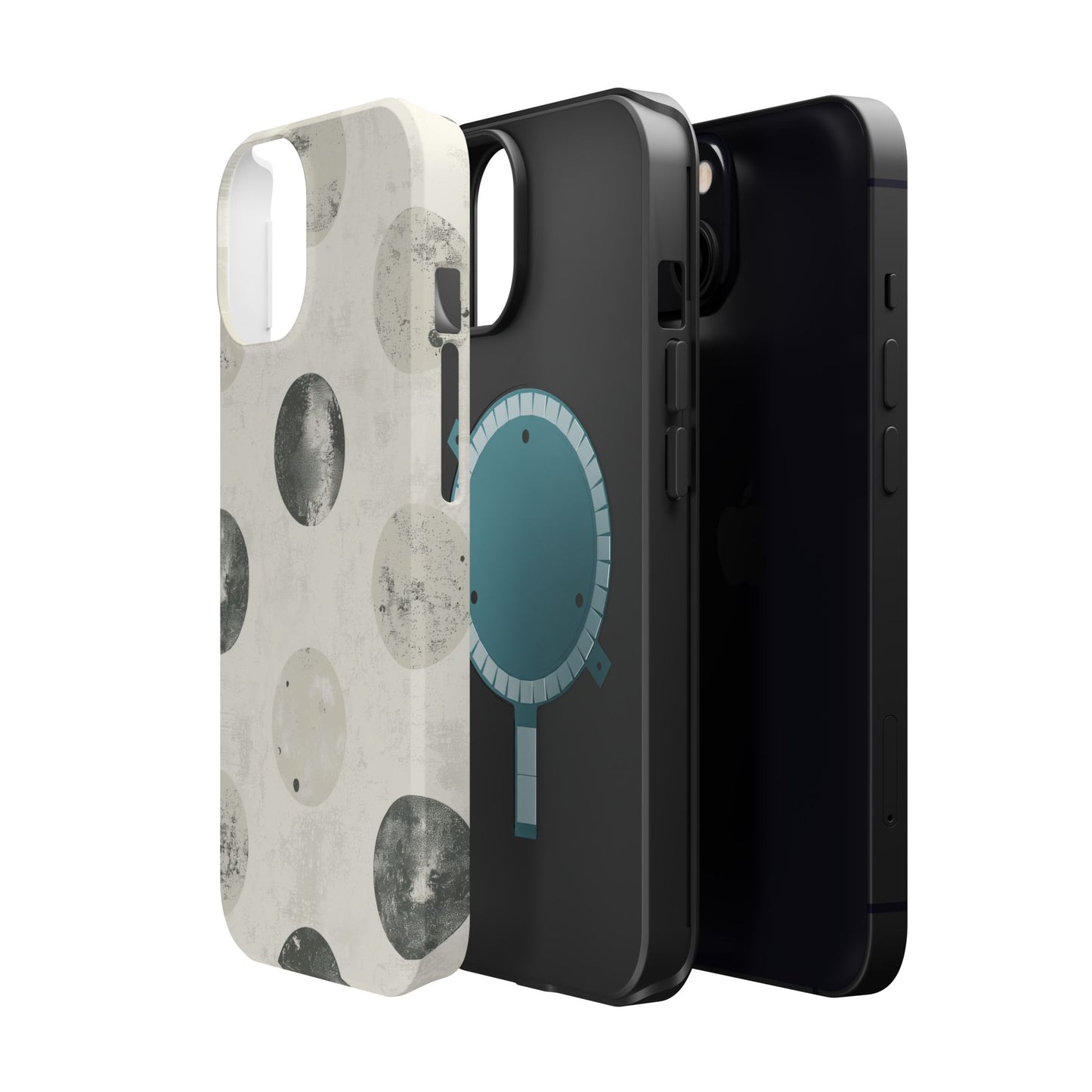 Vintage Polka Dot MagSafe iPhone Case - Neutral Retro Protective Cover