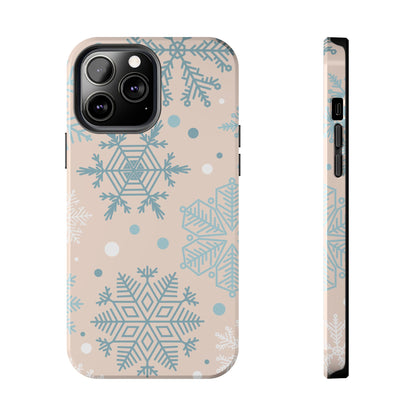 Winter Snowflakes iPhone Case – Shockproof, Smooth Matte Finish, Dual-Layer Protection