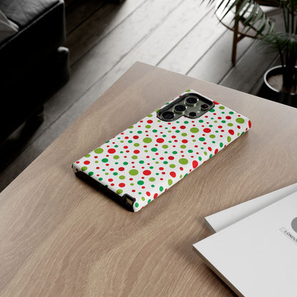 Red & Green Christmas Polka Dots – Samsung Galaxy Case