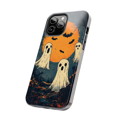 Haunted Ghosts & Full Moon iPhone Case – Spooky Halloween Design