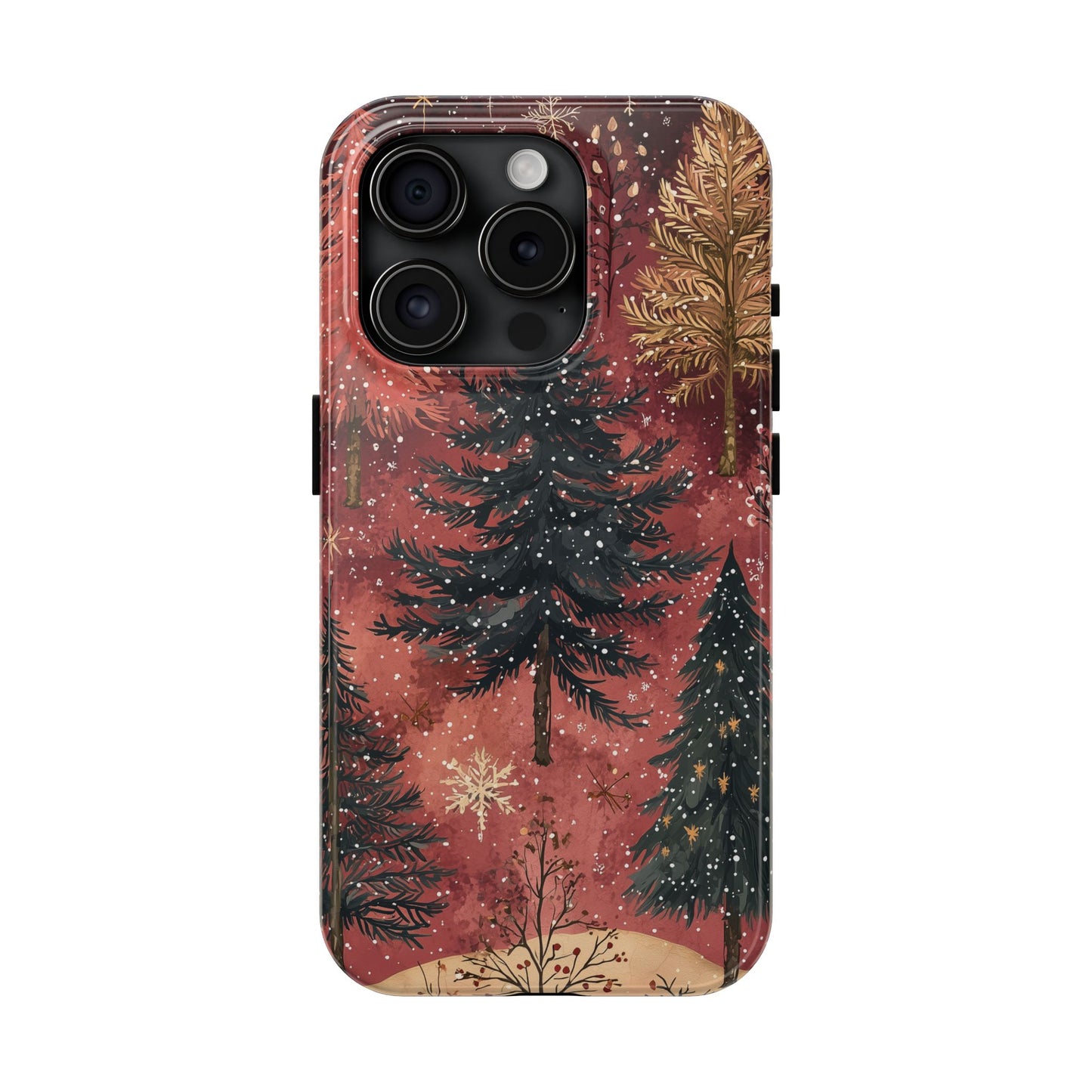 Rustic Red Winter Forest - iPhone Series Case