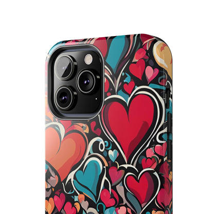 Vibrant Multicolor Heart Art – iPhone Case