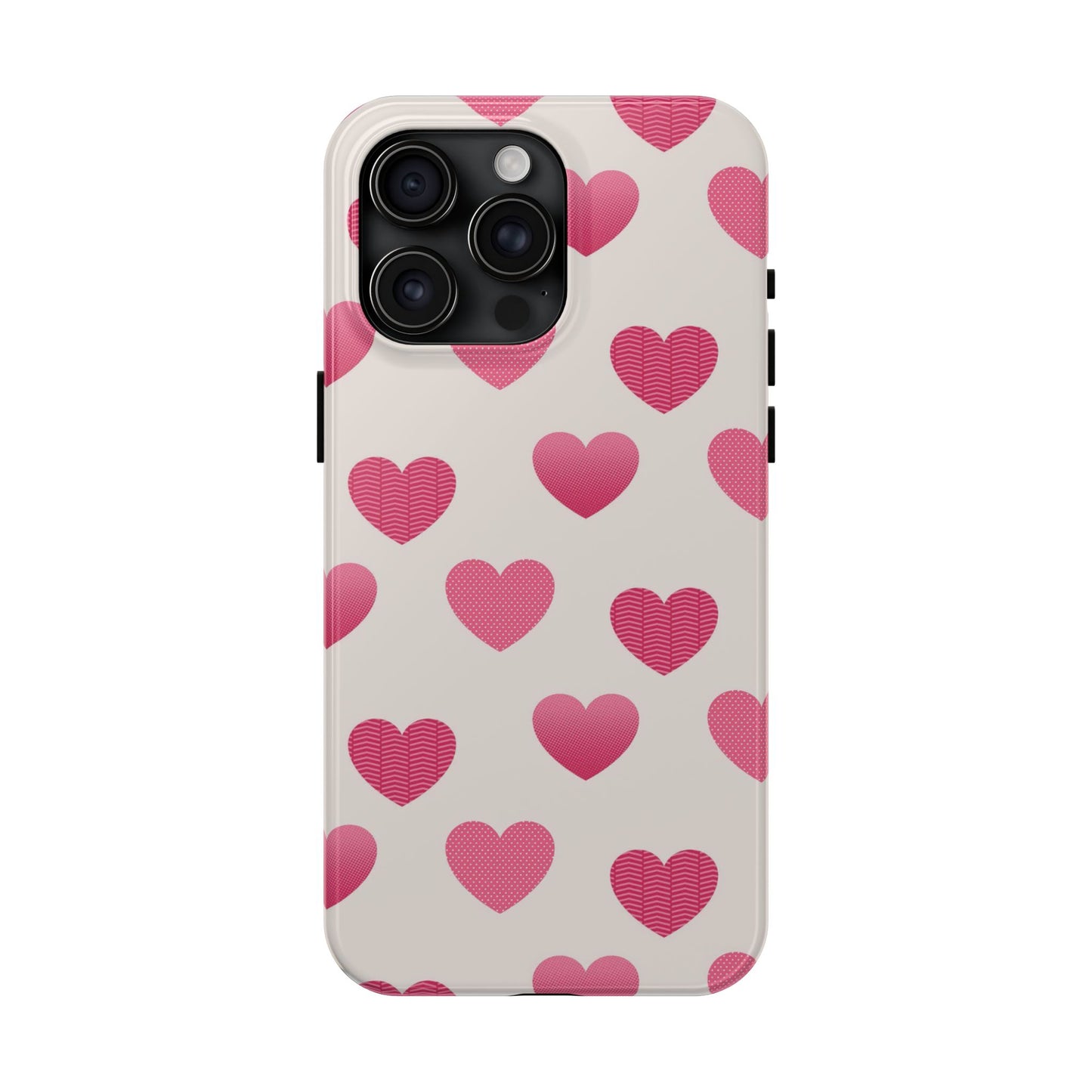 Textured Hearts iPhone Case