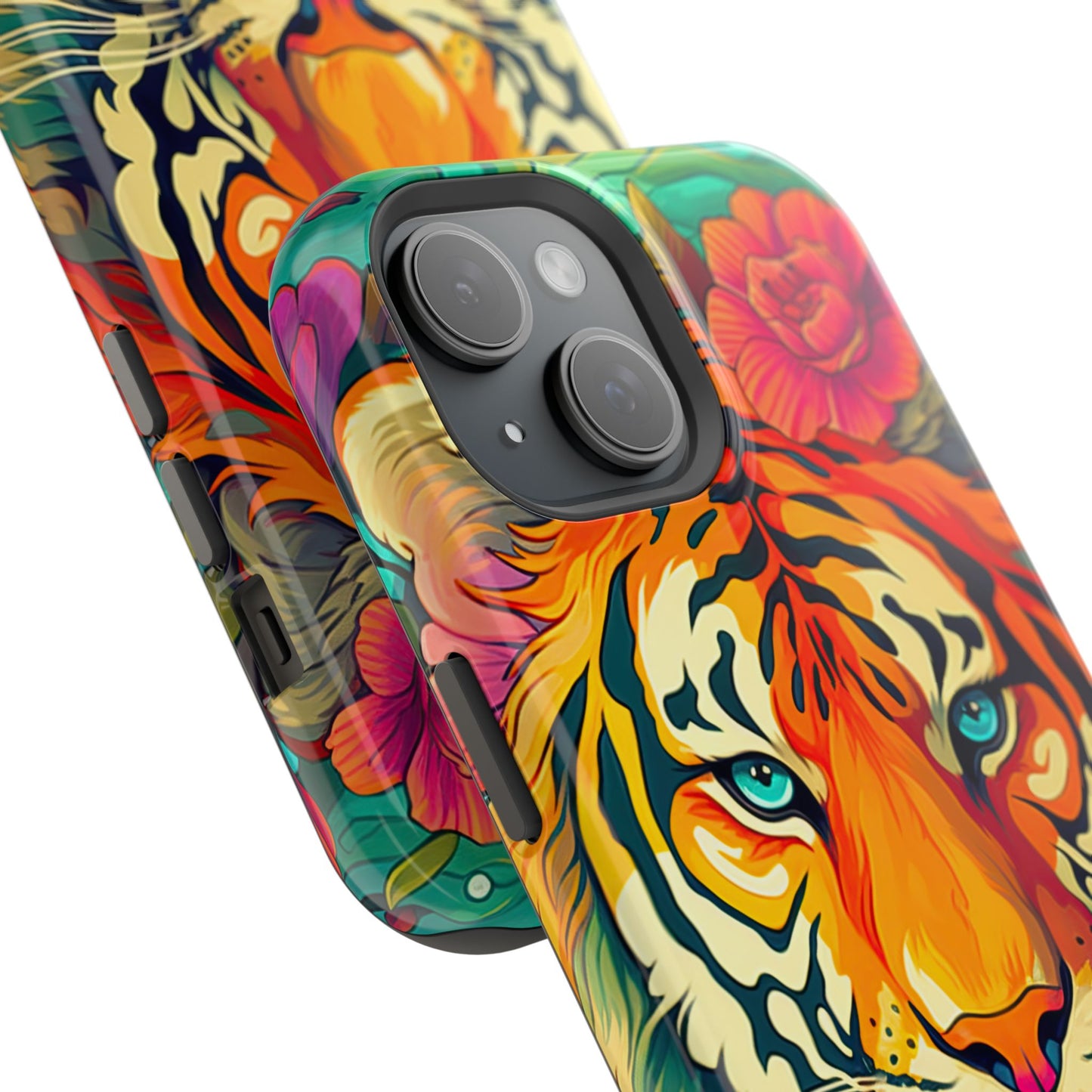 Fierce Rainbow Tiger Art - MagSafe iPhone Case