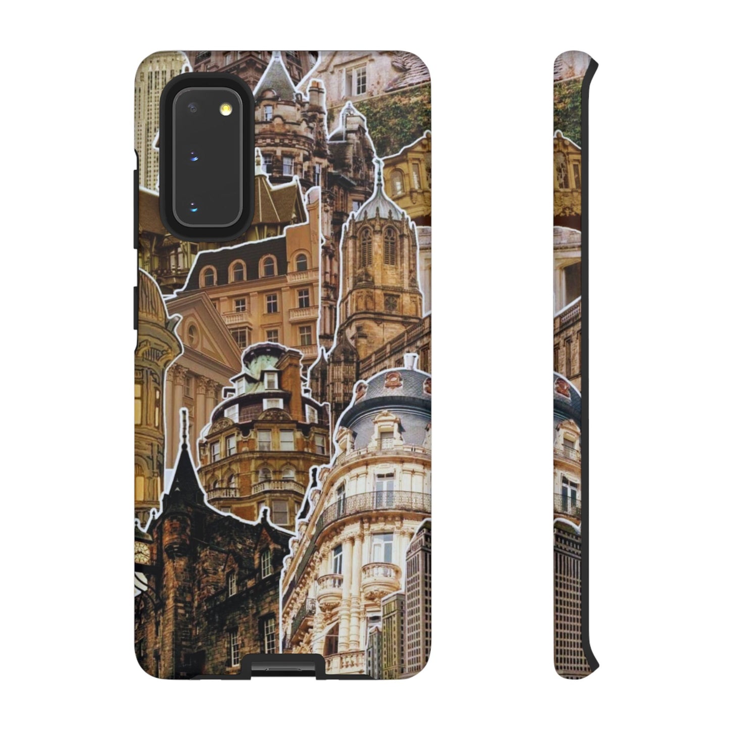 Vintage Architectural Collage Samsung Galaxy Case – Tough Dual-Layer Protection with Matte Finish