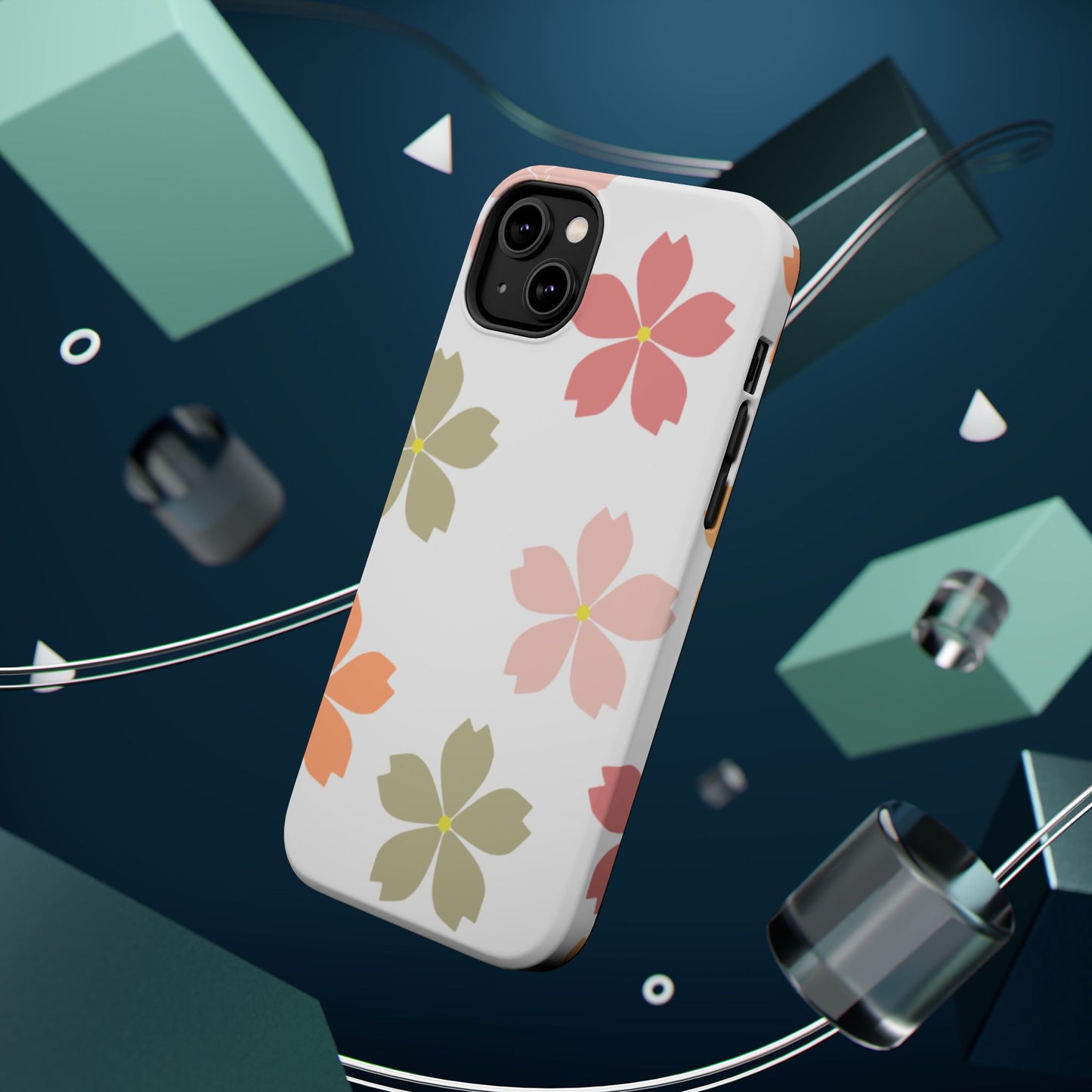 Pastel Sakura Blossom Tough MagSafe iPhone Case – Durable Design with Soft Matte Finish