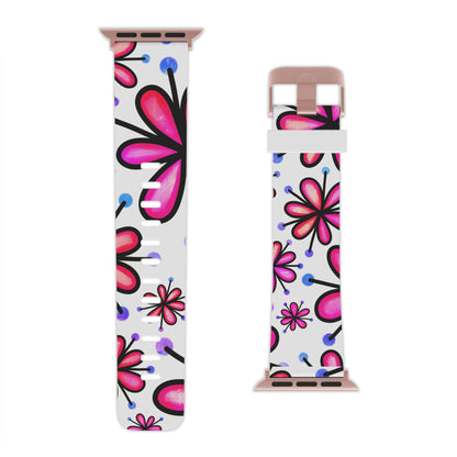  Pink Retro Bloom Apple Watch Band