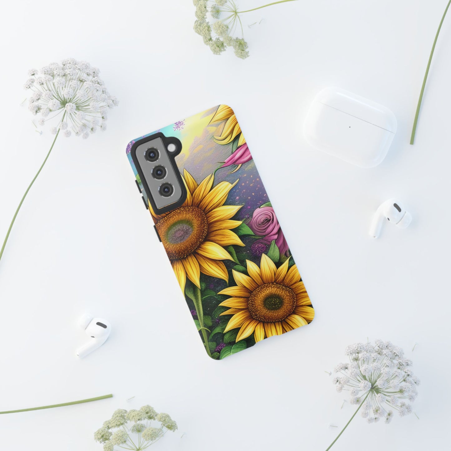 Whimsical Sunflower & Rose Garden - Samsung Galaxy Series Case