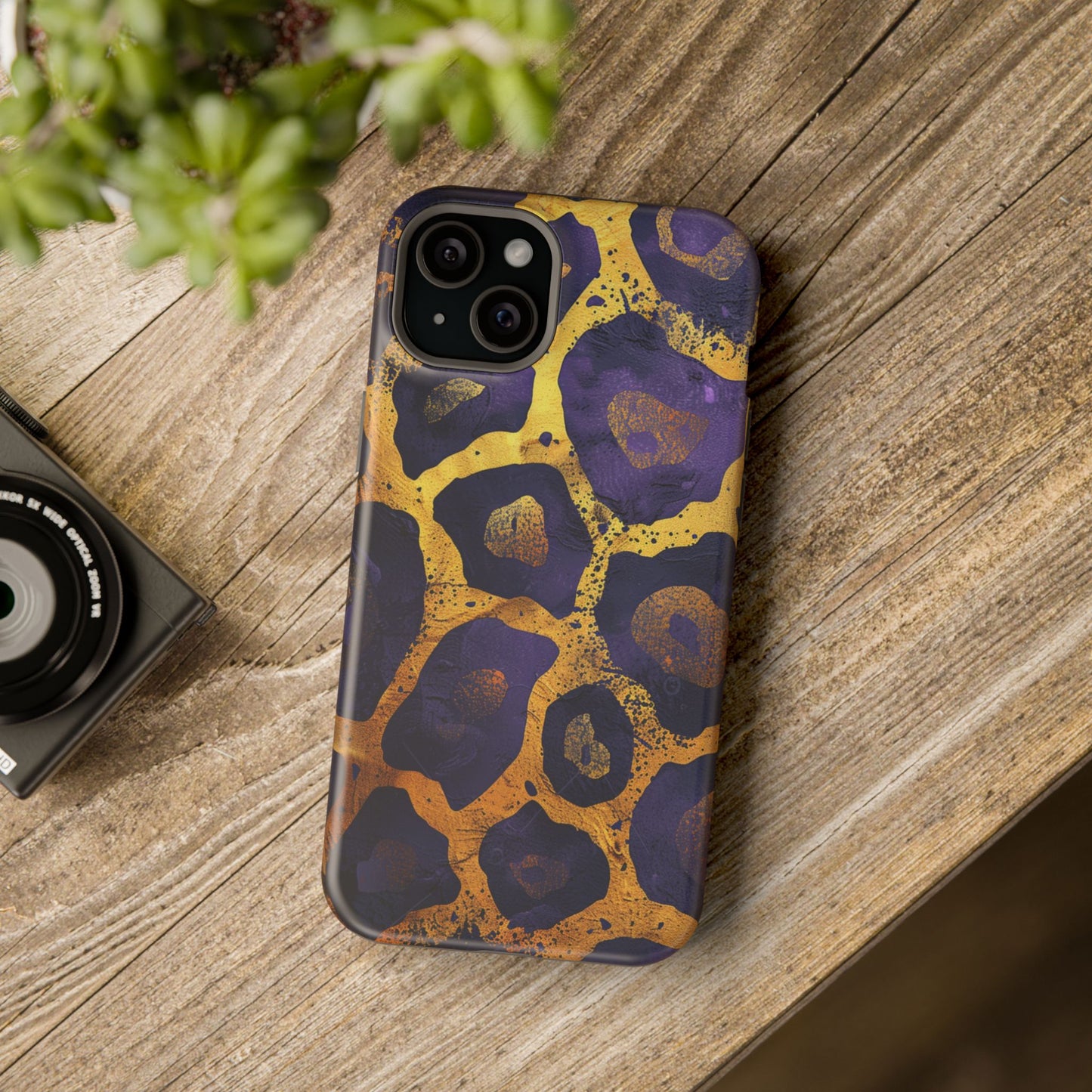 Regal Amethyst Leopard iPhone Case