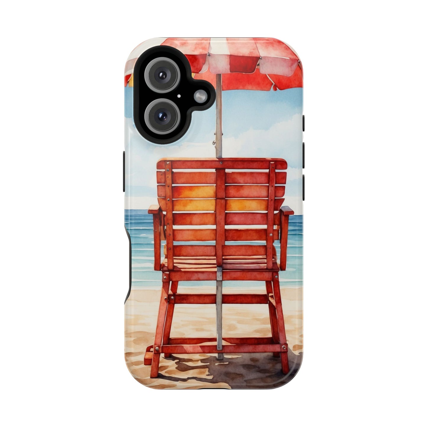 Beachfront Sunset Lounge MagSafe iPhone Case – Rearview Edition