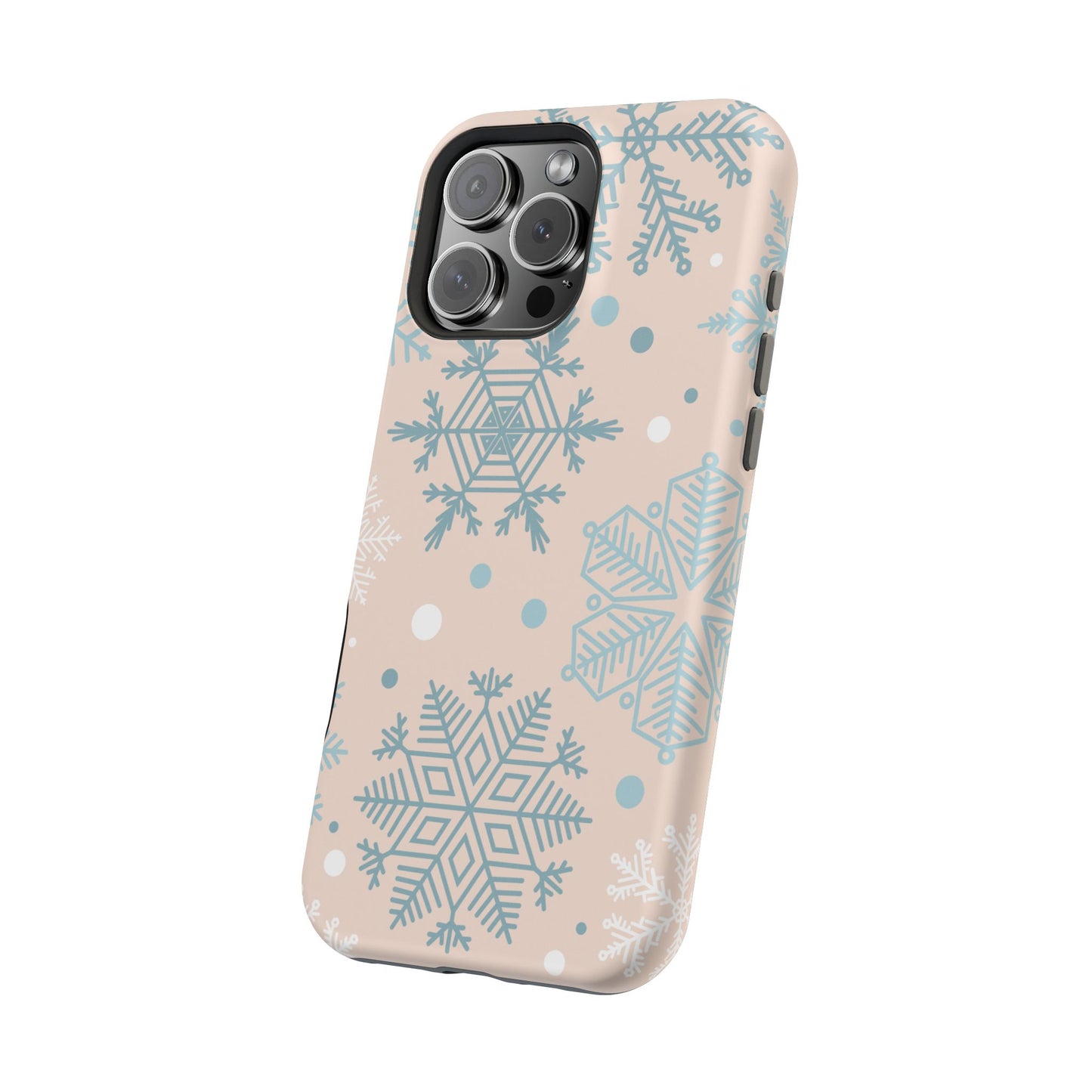 Winter Snowflakes MagSafe iPhone Case – Shockproof, Smooth Matte Finish, Dual-Layer Protection