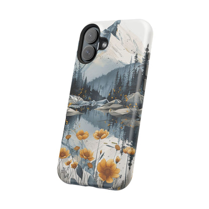 Silver Alpine Wildflower iPhone Case