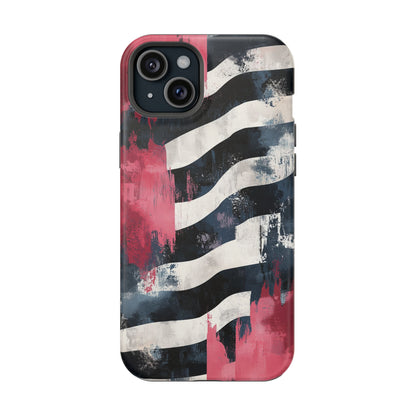 MagSafe iPhone Case: Blood Zebra – Bold Red & Black Pattern