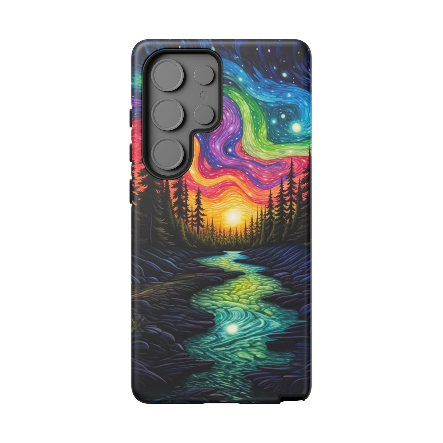 Celestial Nightscape Samsung Galaxy Case – Vibrant River and Starry Sky Design