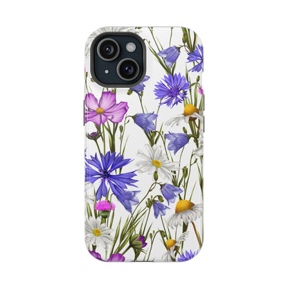 Wildflower Meadow MagSafe Case – Purple, Blue, and White Floral Design