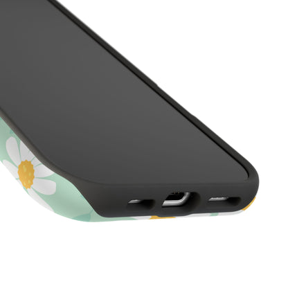 Charming Daisy Floral Tough MagSafe iPhone Case – Spring Pastel Design, Shockproof & Slim