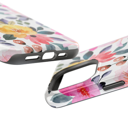 Blossoming Beauty – MagSafe Case with Pastel Floral Watercolor Design