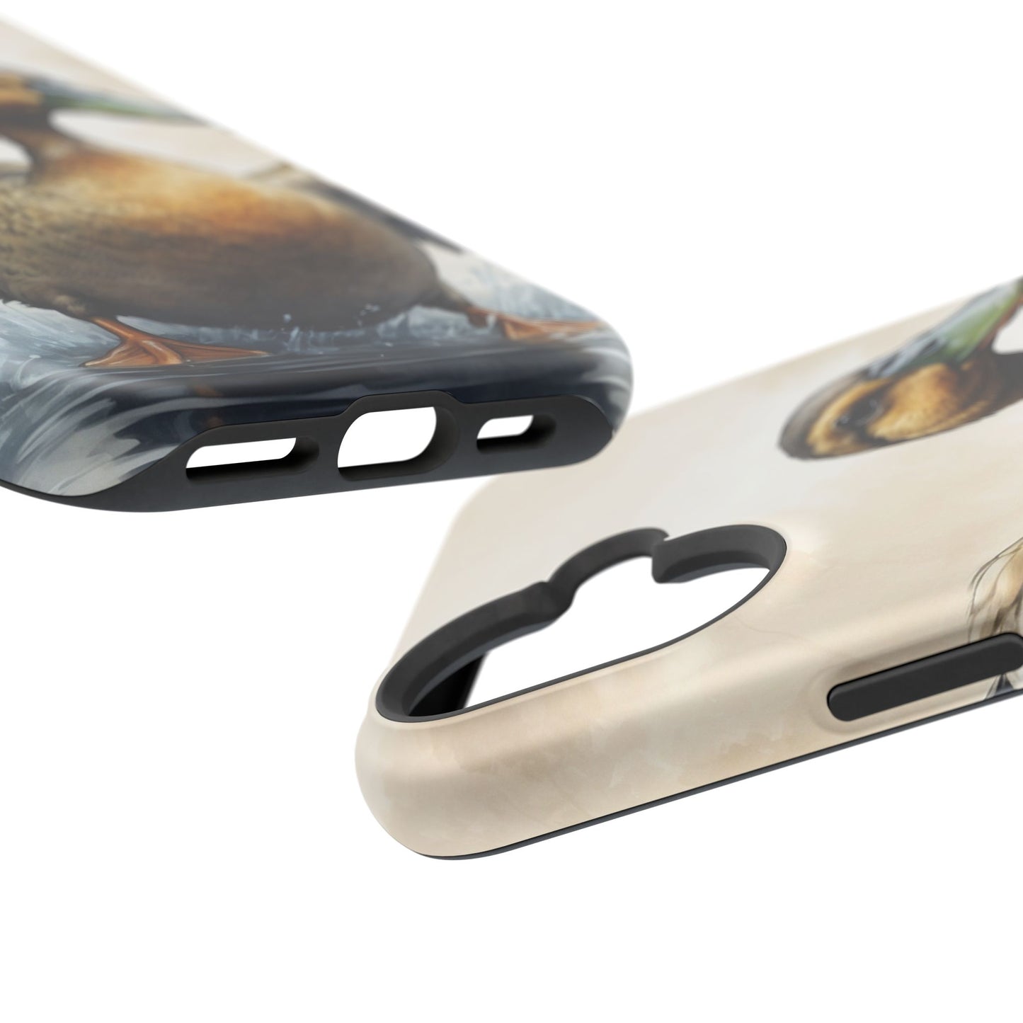 Graceful Duck in Watercolor Scene - MagSafe iPhone Case