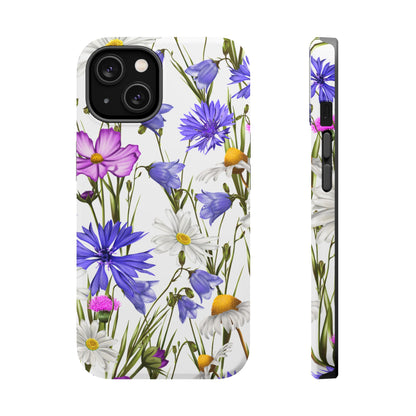 Wildflower Meadow MagSafe Case – Purple, Blue, and White Floral Design