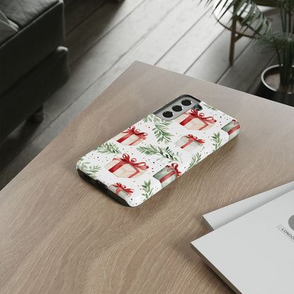 Watercolor Holiday Gifts & Greenery - Samsung Galaxy Series Case