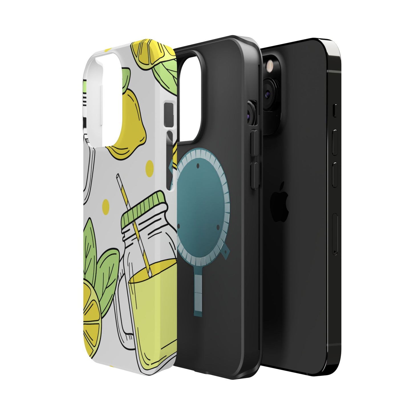 Lemonade Love Tough MagSafe iPhone Case – Fun Lemon Mason Jar Design, Dual-Layer Protection