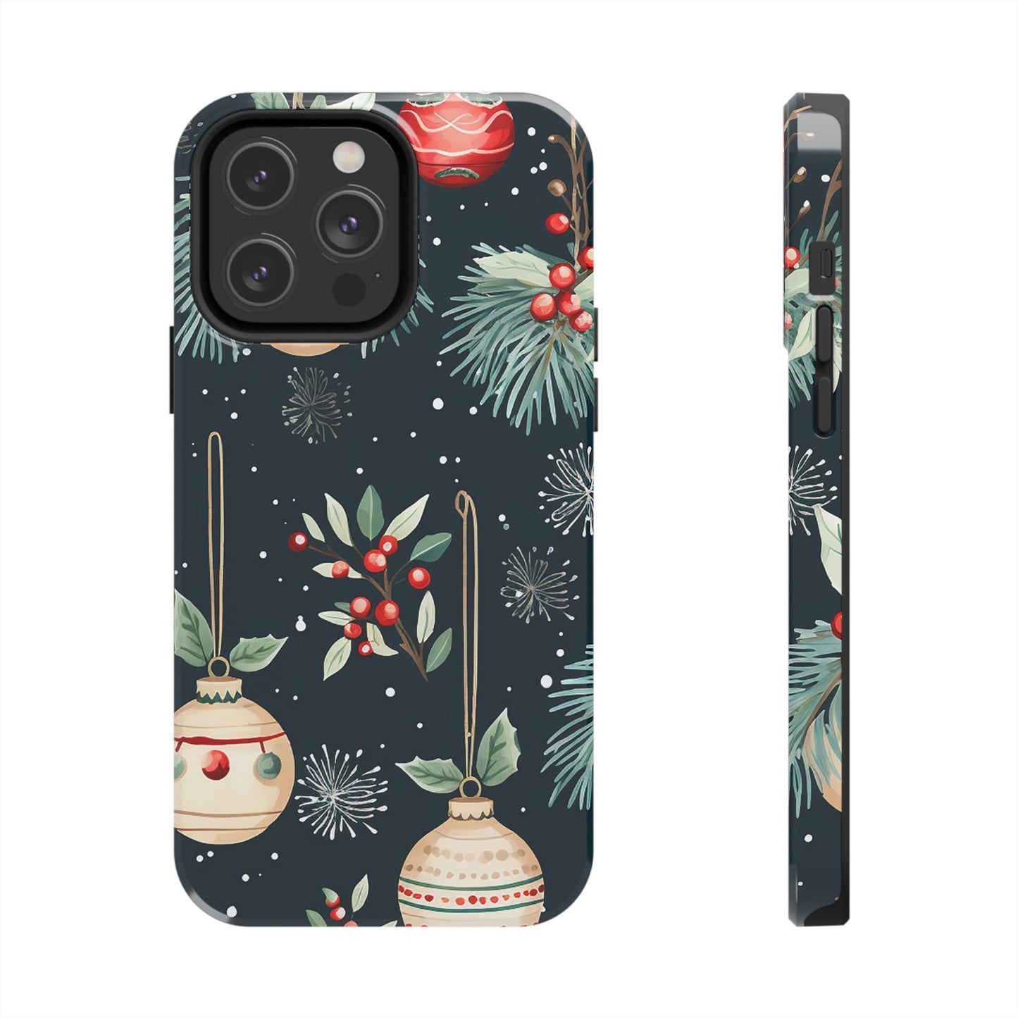 Elegant Christmas Ornaments and Pine - iPhone Series Case