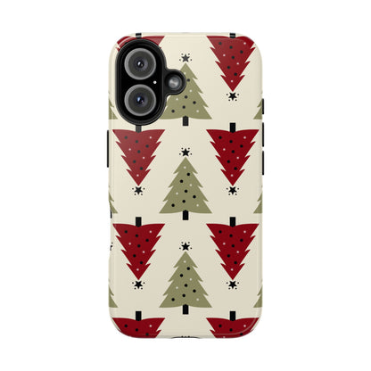 Retro Christmas Trees Pattern - iPhone Series Case