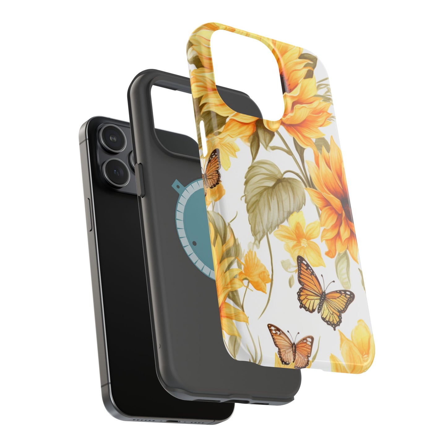 Sunflower & Butterfly Bliss - MagSafe iPhone Series Case