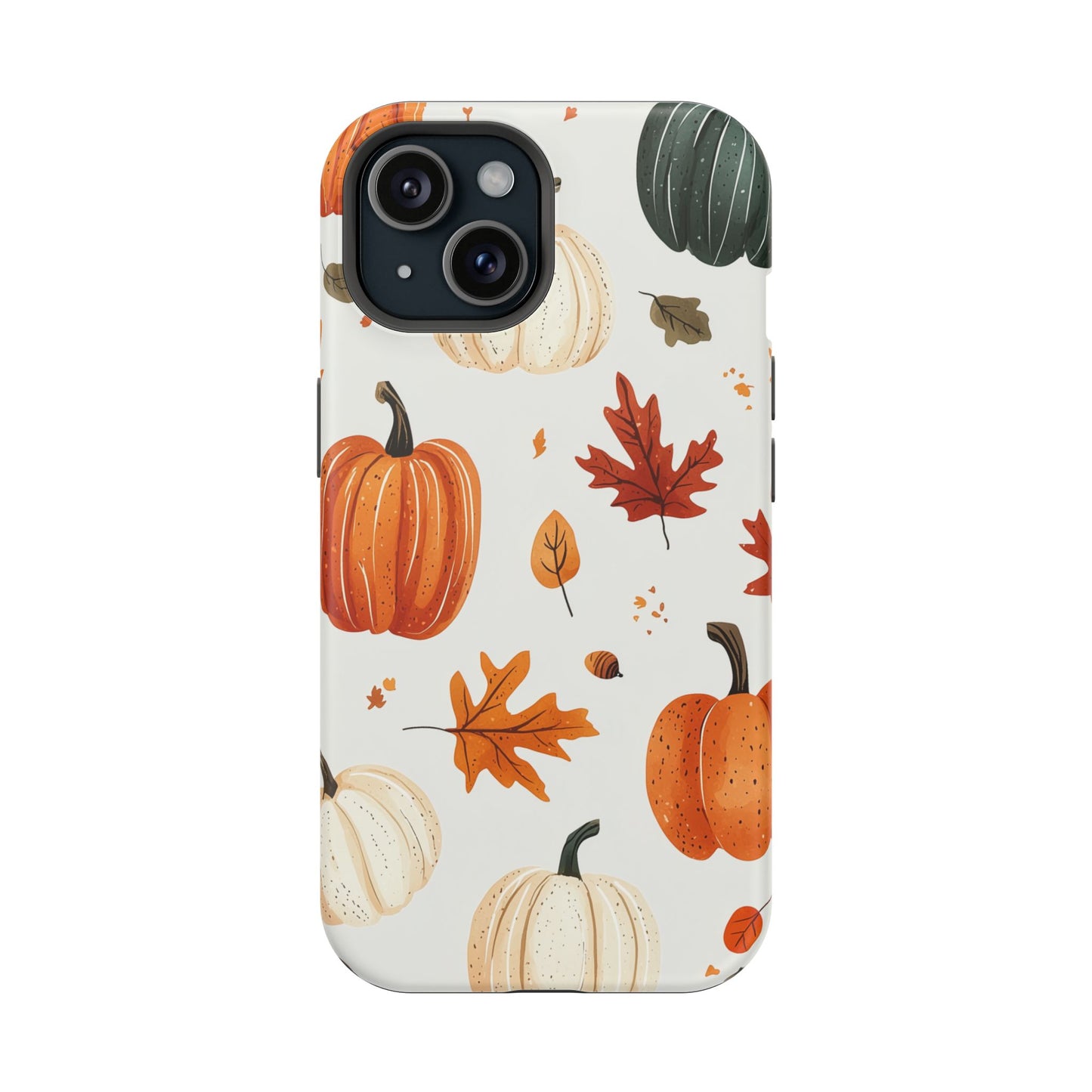 Autumn Pumpkin MagSafe iPhone Case – Fall Leaves and Harvest Design