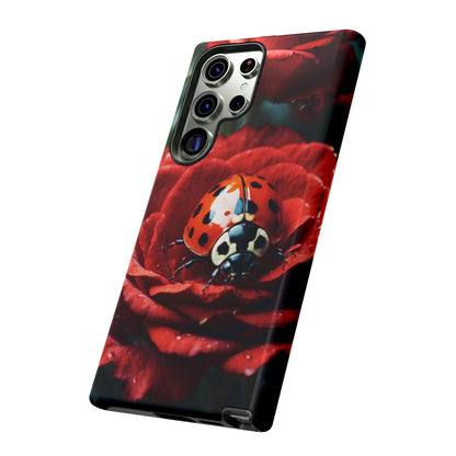 Elegant Rose & Ladybug Charm - Samsung Galaxy Case