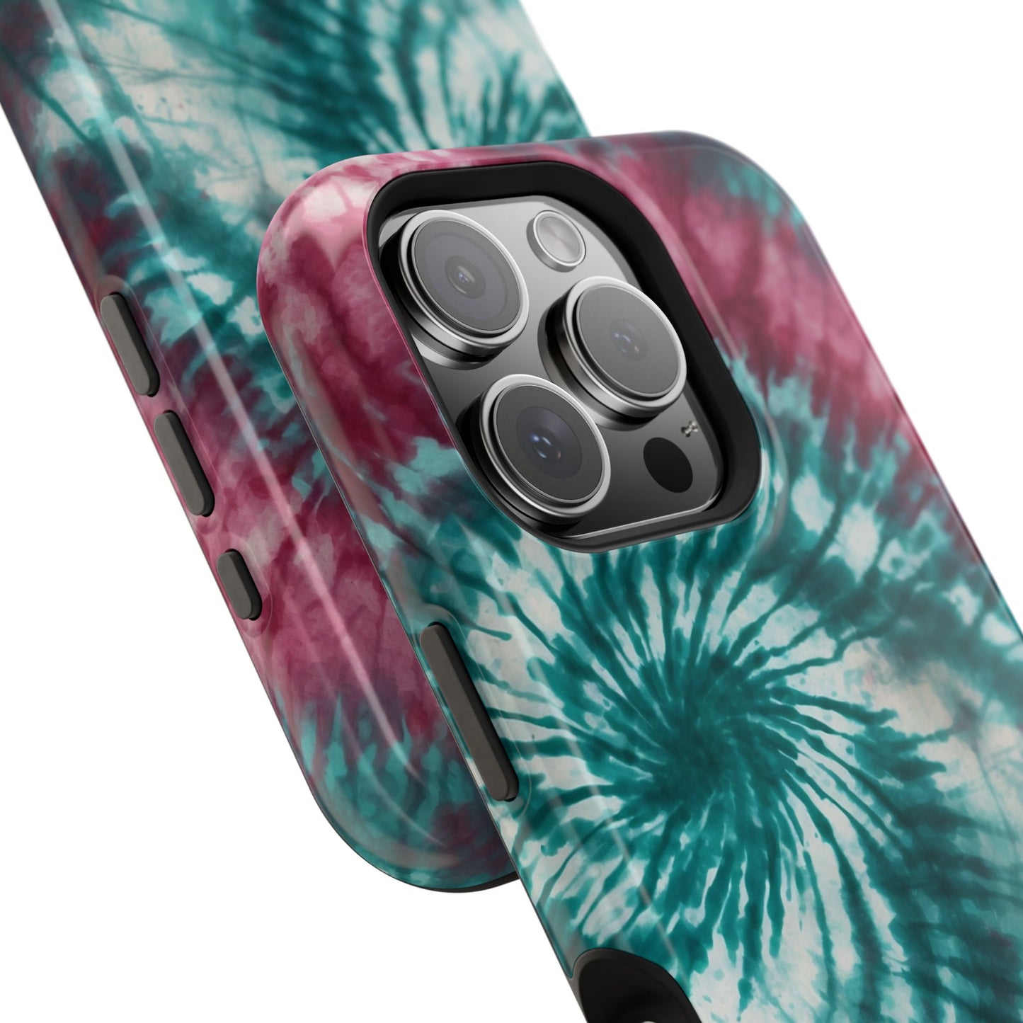 Teal and Pink Tie-Dye MagSafe Case – Stylish and Functional