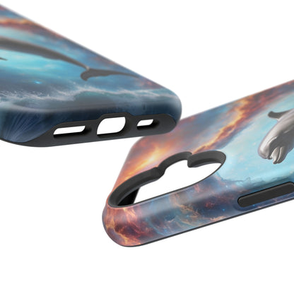 Cosmic Dolphin Space Vibes - MagSafe-Compatible Case