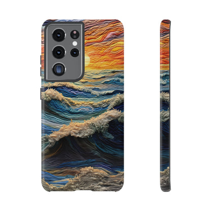 Textured Ocean Sunset Waves – Samsung Galaxy Series Case