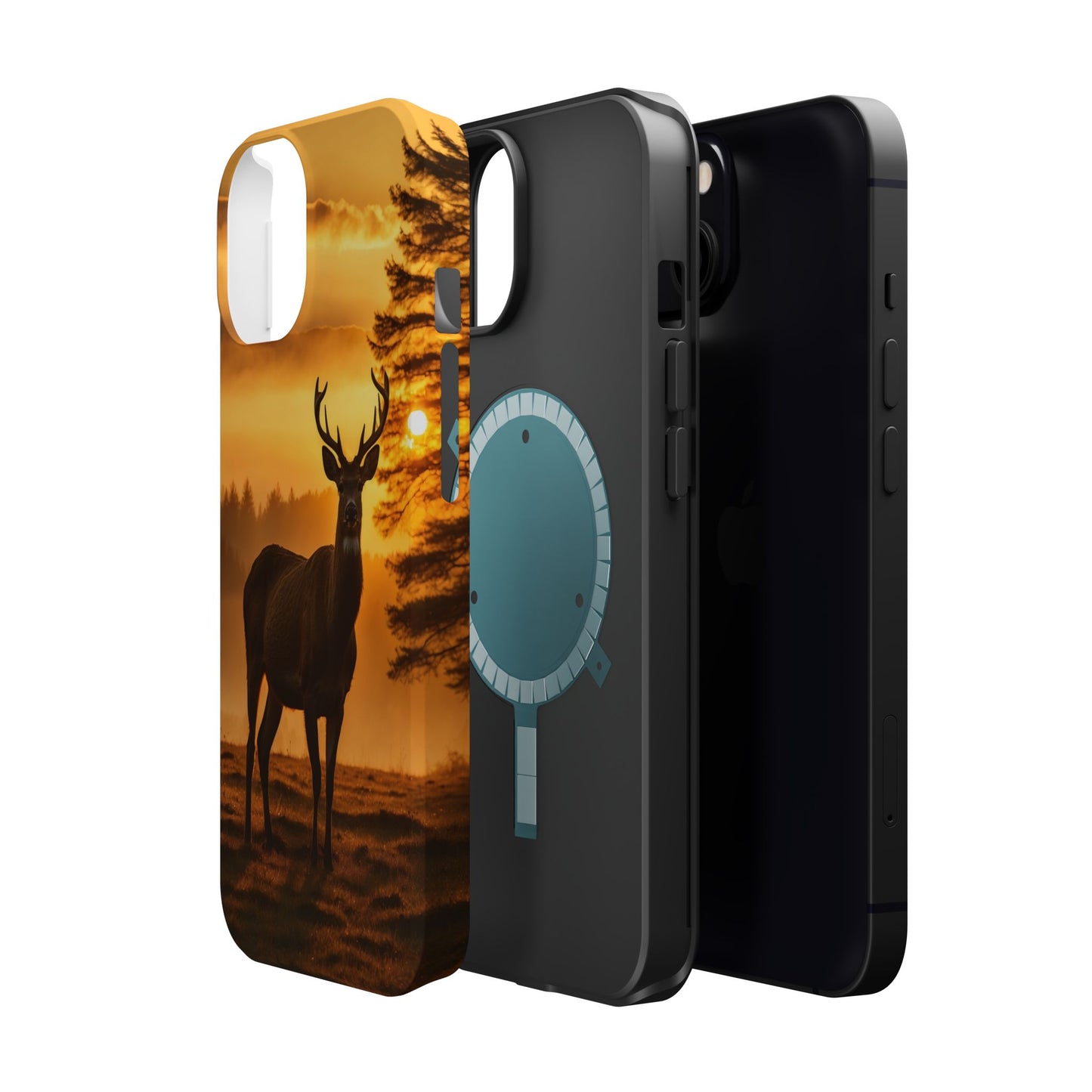 Sunset Majesty: Regal Stag – MagSafe iPhone Case