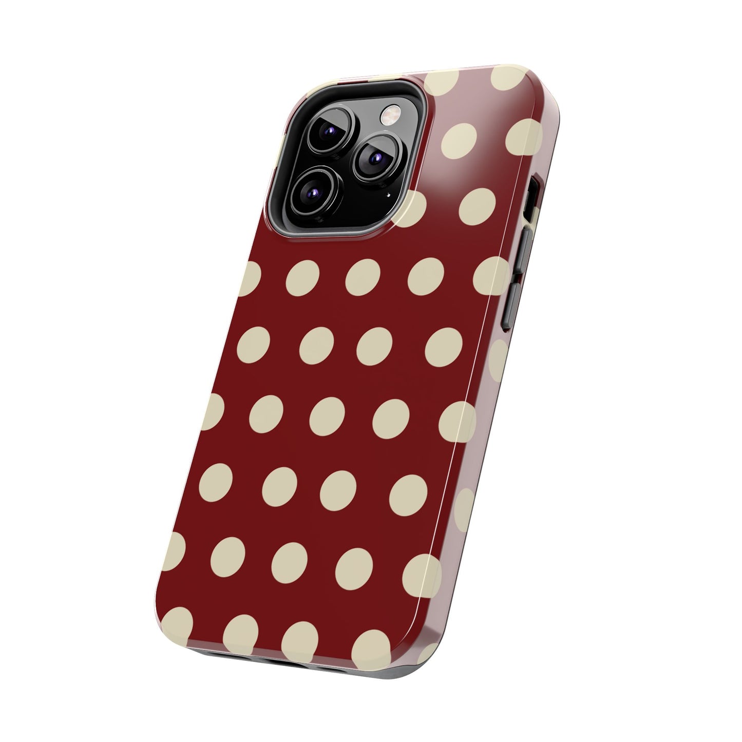 Classic Red & Cream Polka Dots - iPhone Case