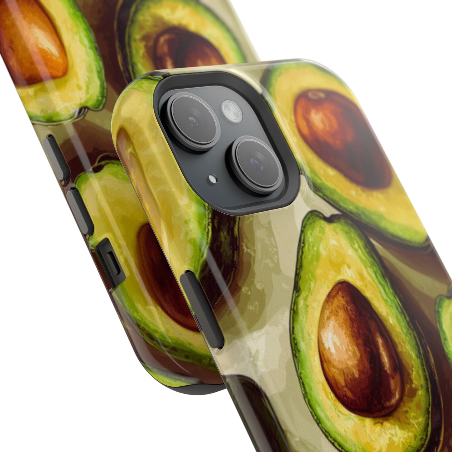 Realistic Avocado MagSafe iPhone Case – Detailed Green Fruit Design, Shockproof Protection