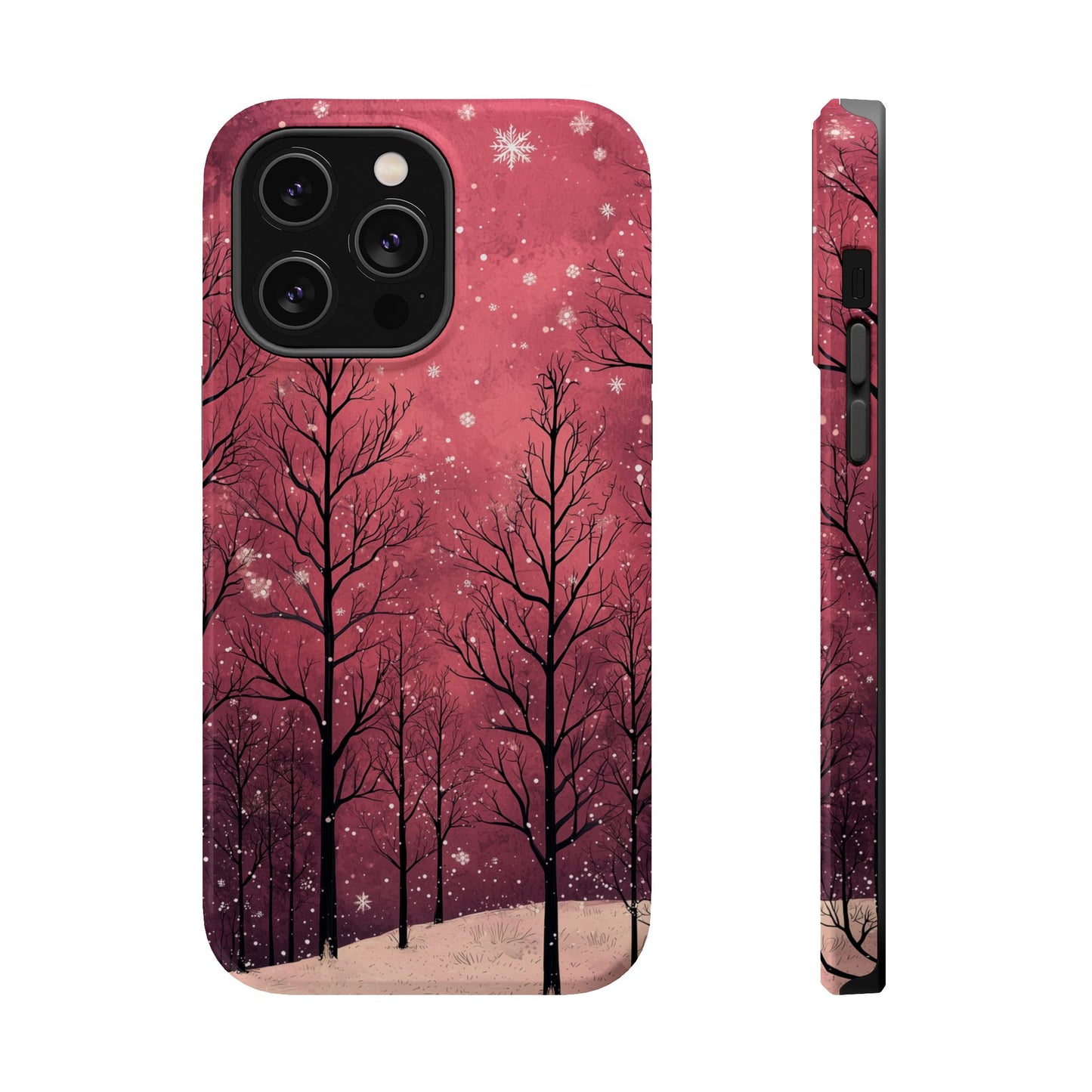 Pink Winter Twilight Forest - MagSafe iPhone Series Case