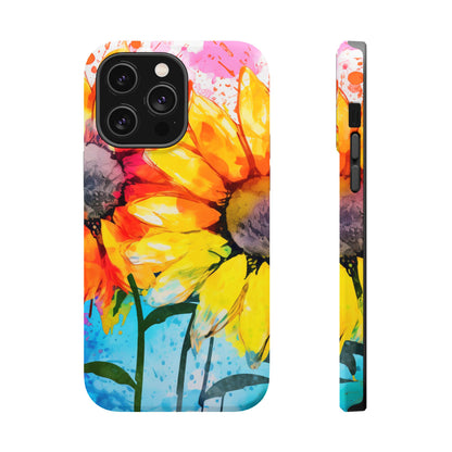 Bold Watercolor Sunflowers - MagSafe iPhone Series Case