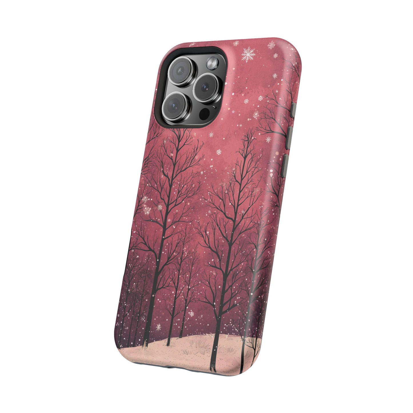 Pink Winter Twilight Forest - MagSafe iPhone Series Case