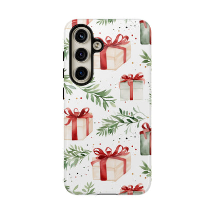 Watercolor Holiday Gifts & Greenery - Samsung Galaxy Series Case