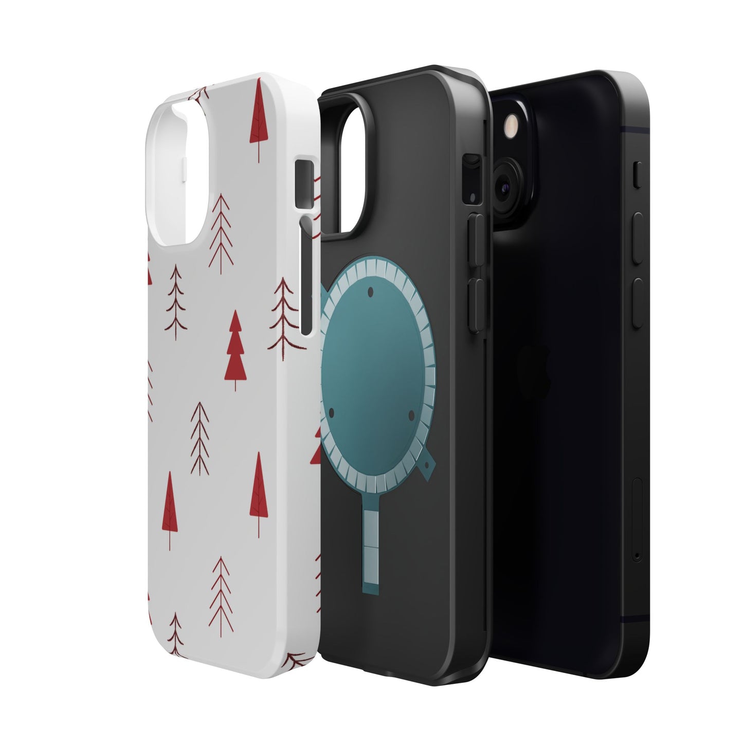 Scandi Red Pine Trees - MagSafe iPhone Series Case