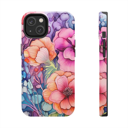 Bright Watercolor Floral Splash iPhone Series Case – Bold Artistic Design