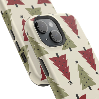 Retro Christmas Trees Pattern - MagSafe iPhone Series Case