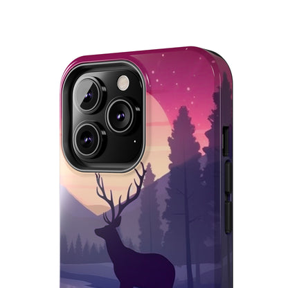 Twilight Elegance: Stag Reflection – iPhone Case