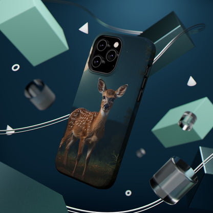 MagSafe-Compatible iPhone Case – Mystic Fawn Under the Moonlit Sky