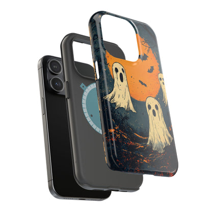 Haunted Ghosts & Full Moon MagSafe iPhone Case – Spooky Halloween Design