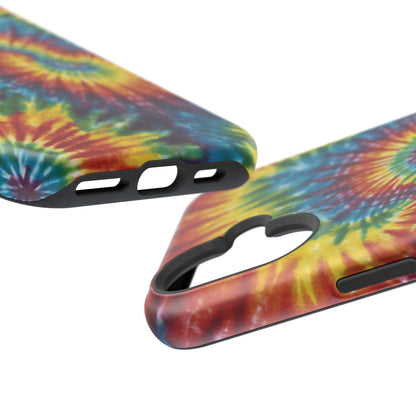 Retro Rainbow Tie-Dye MagSafe Case – Swirl Design