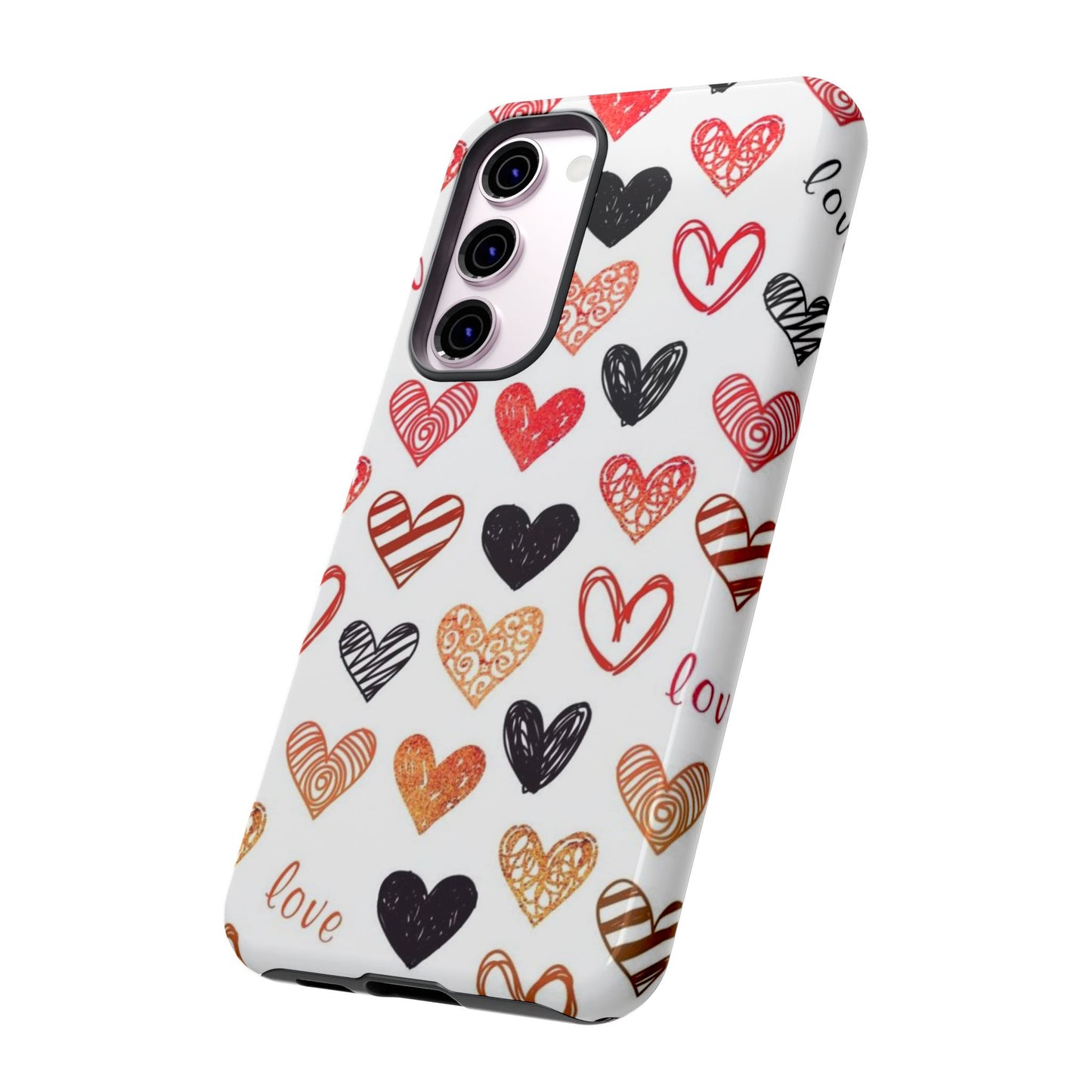 Samsung Galaxy Case: Hand-Drawn Hearts & Love